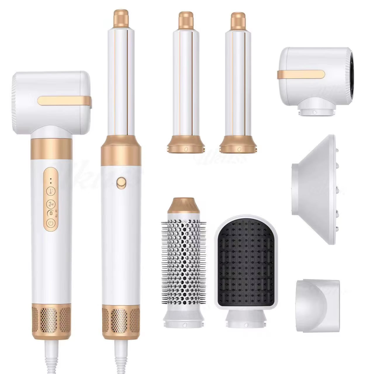 7 in 1 Professional Hair Straightener 1400W Hair Curler Electric Comb Hair Dryer Brush Hot Hair Volume Curlers Hair Style Set