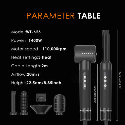 7 in 1 Professional Hair Straightener 1400W Hair Curler Electric Comb Hair Dryer Brush Hot Hair Volume Curlers Hair Style Set